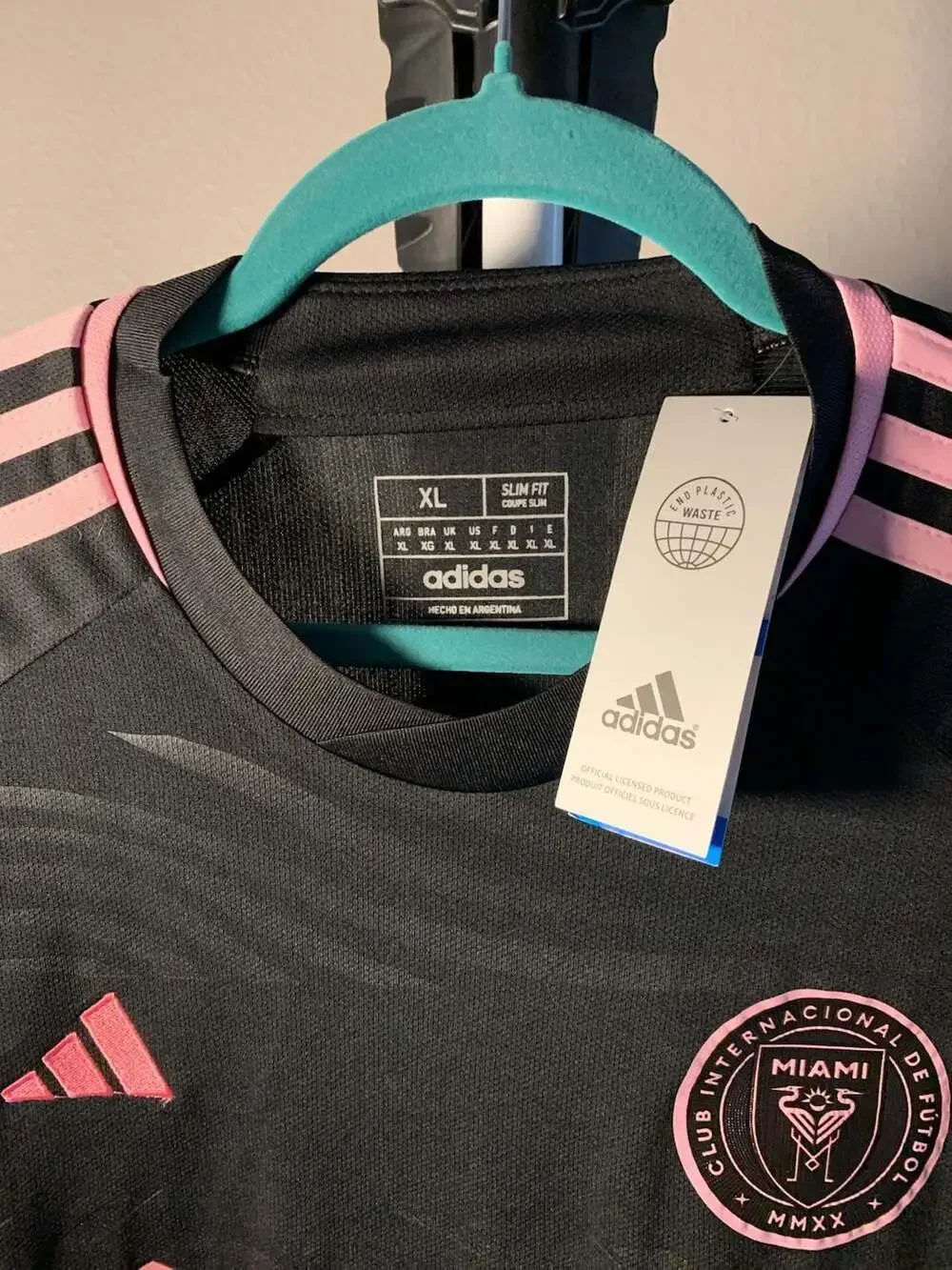 Adidas Inter Miami CF 23/24 Away Messi #10 Soccer Jersey XL Black Pink
